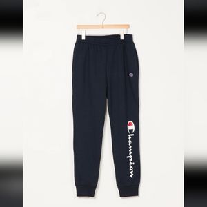2/$40 NWT MEN'S SMALL CHAMPION POWERBLEND GRAPHIC SCRIPT JOGGER - NAVY